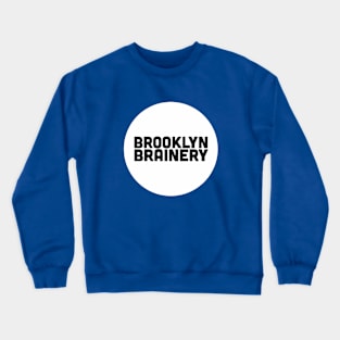 Classic Brainery Logo in White Crewneck Sweatshirt